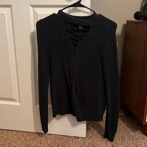 Forever 21 lace up sweater